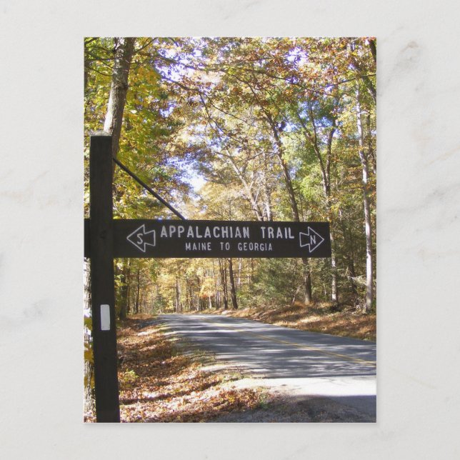 appalachian trail sign pennsylvania fall postcard (Front)