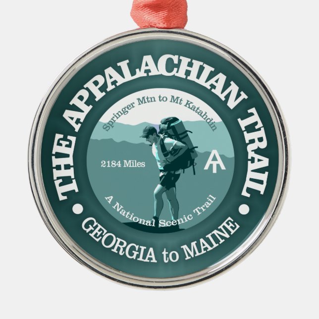 Appalachian Trail (T) Metal Ornament (Front)
