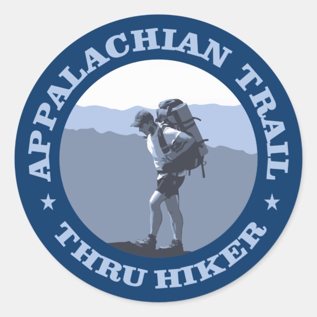 Appalachian Trail -Thru Hiker Classic Round Sticker (Front)