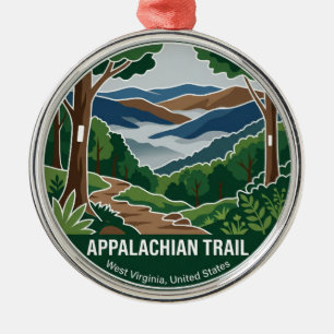 Appalachian Trail West Virginia Metal Ornament