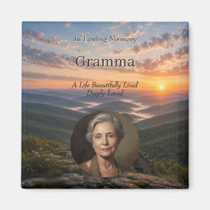 Appalachian Vista Personalised Memorial Photo Magnet
