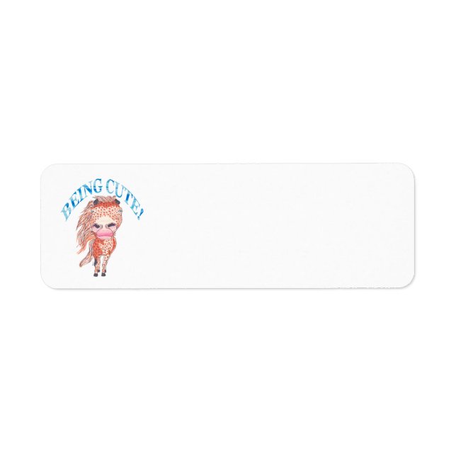 APPALOOSA BEING CUTE RETURN ADDRESS LABEL (Front)