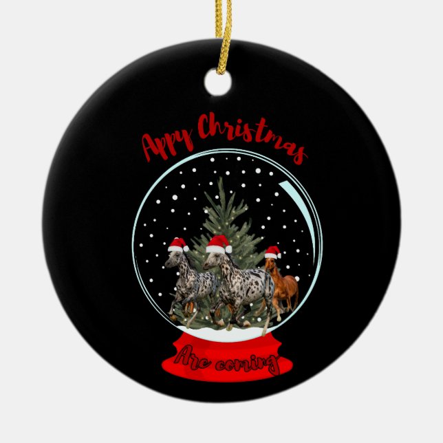 Appaloosa Christmas Ceramic Ornament (Front)