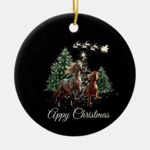 Appaloosa Christmas Ceramic Ornament