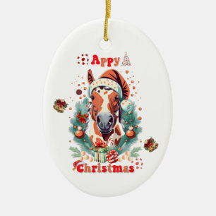 Appaloosa Christmas Ceramic Ornament