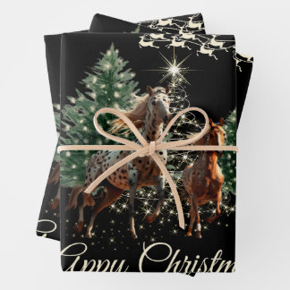 Appaloosa Christmas Wrapping Paper Sheet