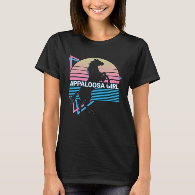 Appaloosa Girl Retro T-Shirt (Front)