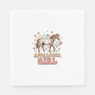 Appaloosa Girl Vintage Horse Western T-Shirt Desig Napkin