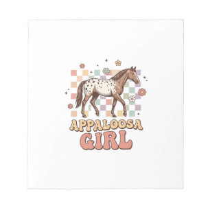 Appaloosa Girl Vintage Horse Western T-Shirt Desig Notepad