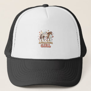 Appaloosa Girl Vintage Horse Western T-Shirt Desig Trucker Hat