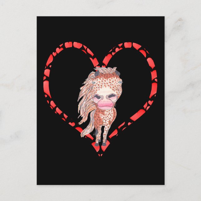APPALOOSA HEART HOLIDAY POSTCARD (Front)