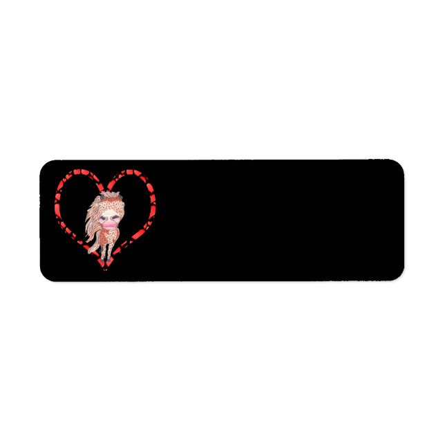 APPALOOSA HEART RETURN ADDRESS LABEL (Front)