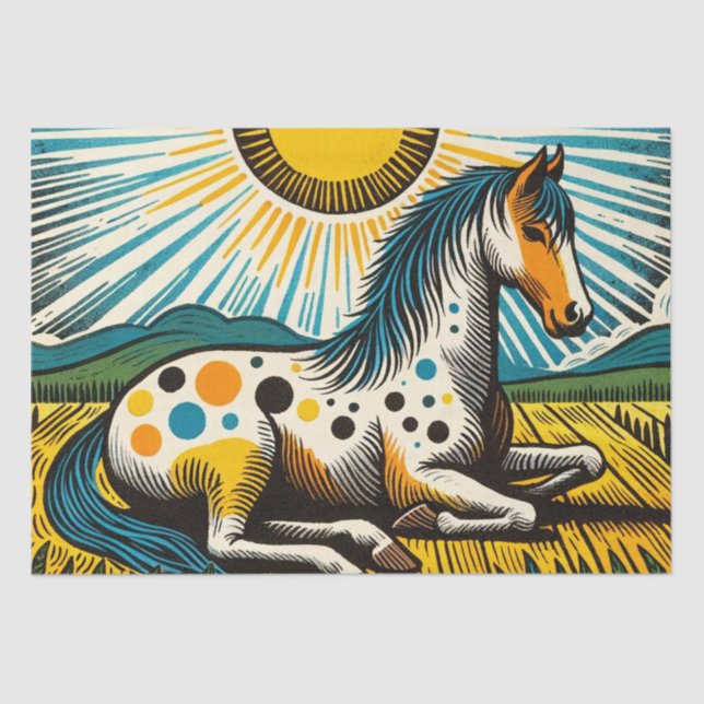 Appaloosa Horse Art Horses                         Tissue Paper (Front)