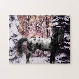 Appaloosa Horse & Cardinals Jigsaw Puzzle