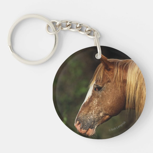 Appaloosa Horse Headshot 1 Key Ring (Front)