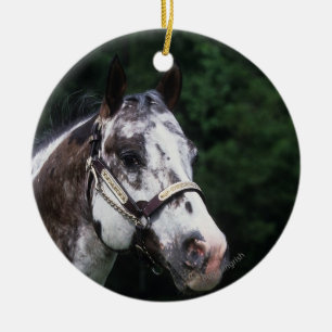 Appaloosa Horse Headshot 2 Ceramic Tree Decoration