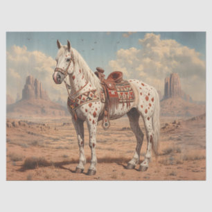 Appaloosa Horse Painted Desert Scenic Decoupage Tissue Paper