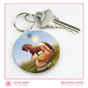 Appaloosa Horse Palomino Pony Monogrammed Key Ring