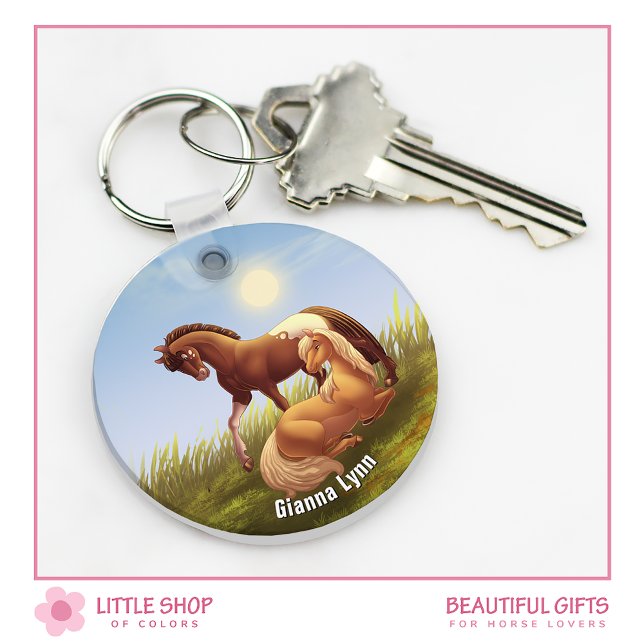 Appaloosa Horse Palomino Pony Monogrammed Key Ring (Creator Uploaded)
