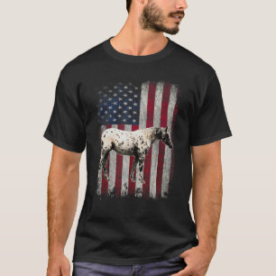 Appaloosa Horse Patriotic American Flag Vintage Ho T-Shirt