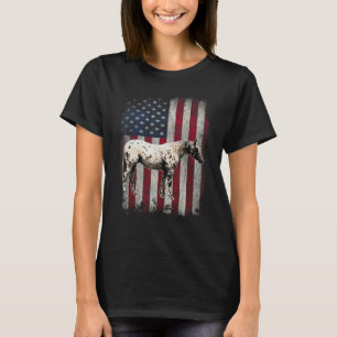 Appaloosa Horse Patriotic American Flag Vintage Ho T-Shirt