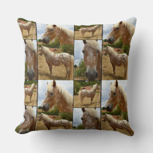 Appaloosa Horse, Photo Collage Big Throw Cushion. Cushion