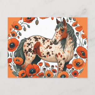 Appaloosa Horse Poppy Appy Horses Holiday Postcard