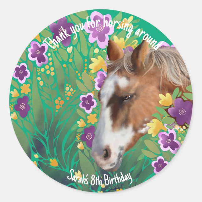 Appaloosa Horse Rose Sticker (Front)