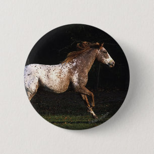 Appaloosa Horse Running 4 6 Cm Round Badge