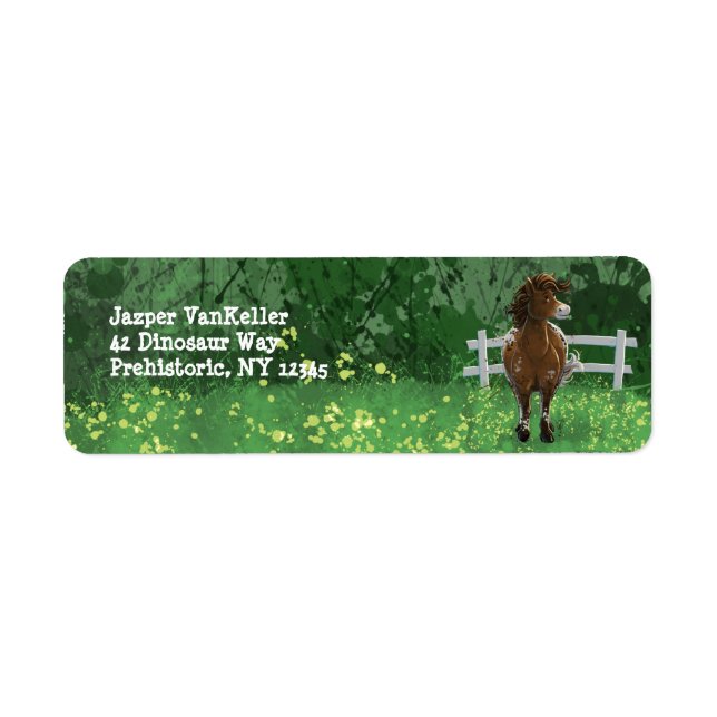 Appaloosa Painted Pony Return Address Label (Front)