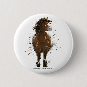 Appaloosa Pony 6 Cm Round Badge