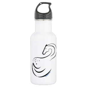 Appaloosa stylised ink drawing 532 ml water bottle