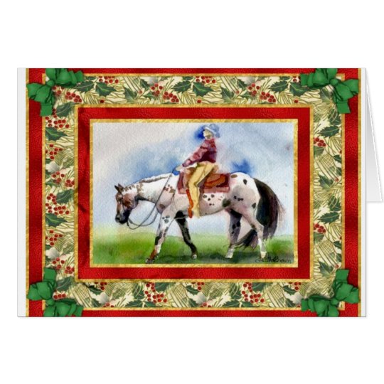 Appaloosa Western Pleasure Blank Christmas Card