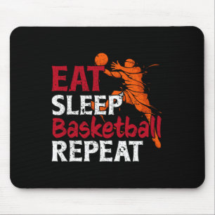 Apparel Funny Sketll Eat Sleep Sketll Repeat Mouse Pad