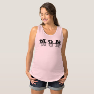 Apparel, shirts- MOM is totally WOW design. Maternity Singlet