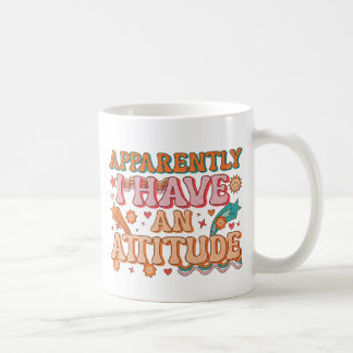 Apparently I Have an Attitude Retro Groovy Coffee Mug