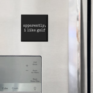 Apparently, I Like Golf Lover Golfing Golfer Magnet