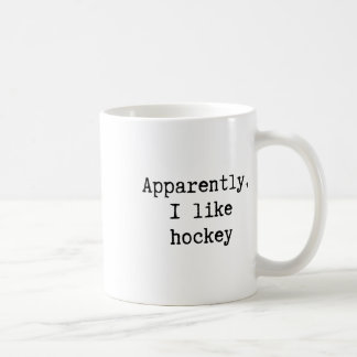 Apparently I Like Hockey Funny Mum Dad Sister Brot Coffee Mug