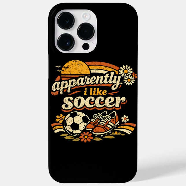 Apparently I Like Soccer Case-Mate iPhone Case (Back)