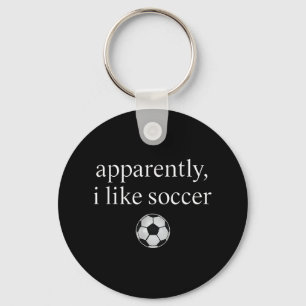 Apparently I Like Soccer Funny Soccer Season Game Key Ring