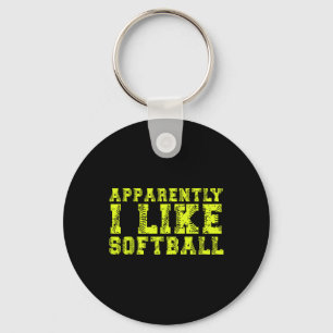 Apparently I Like Softll Funny Quote Funny Key Ring