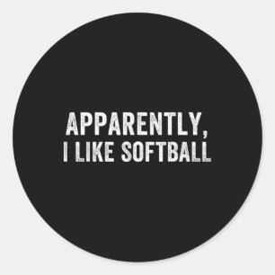 Apparently I Like Softll, Softll Season, Funny Gam Classic Round Sticker