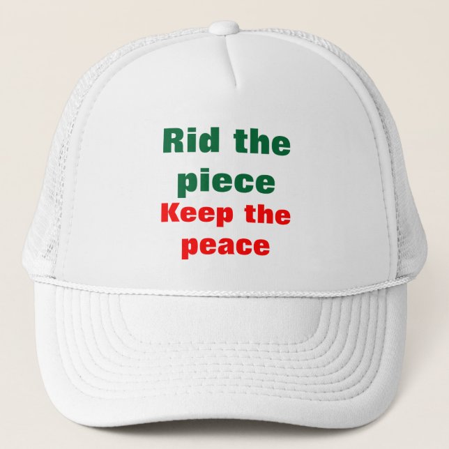 Appeal for peace trucker hats (Front)