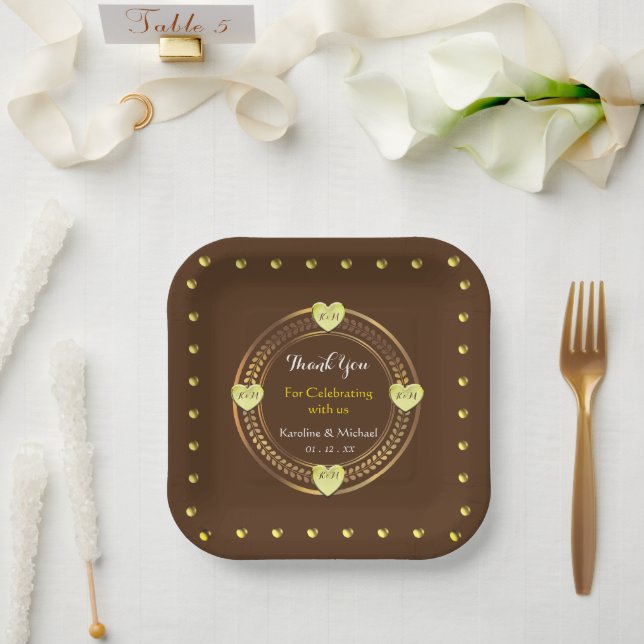 Appealing Party Wedding Events Paper Plate (Wedding)