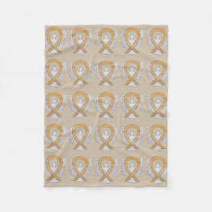 Appendix Cancer Awareness Ribbon Fleece Blankets