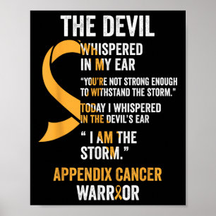Appendix Cancer Awareness Ribbon T Shirts  Poster