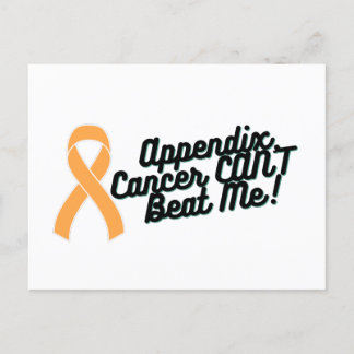 Appendix Cancer CAN'T Beat Me Postcard