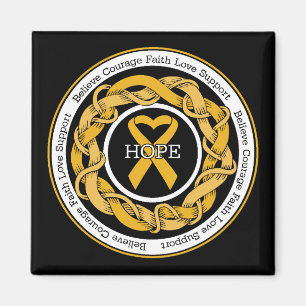 Appendix Cancer Hope Intertwined Ribbon Magnet