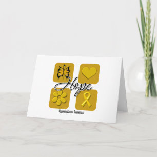 Appendix Cancer Hope Love Inspire Awareness Card