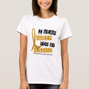 APPENDIX CANCER I Wear Amber For My Husband 37 T-Shirt